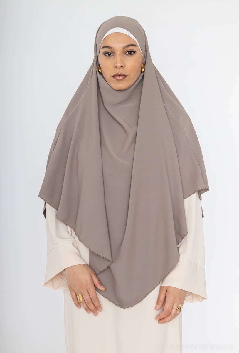 Khimar long en soie de médine