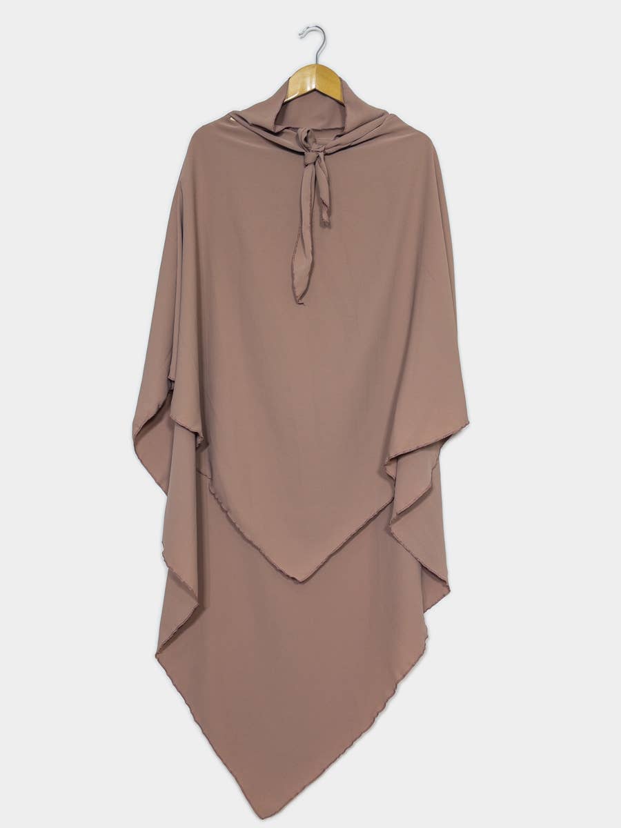 Khimar long en soie de médine