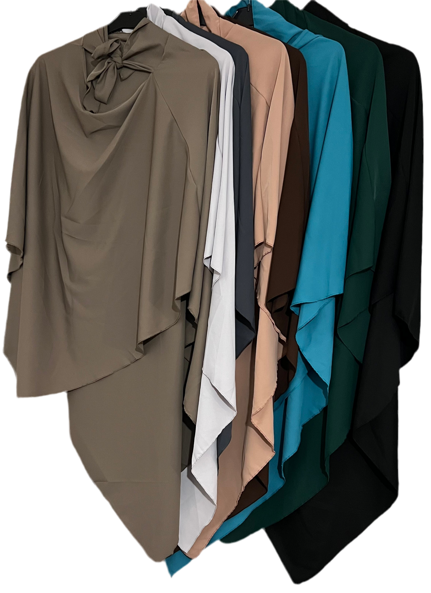 Khimar long en soie de médine