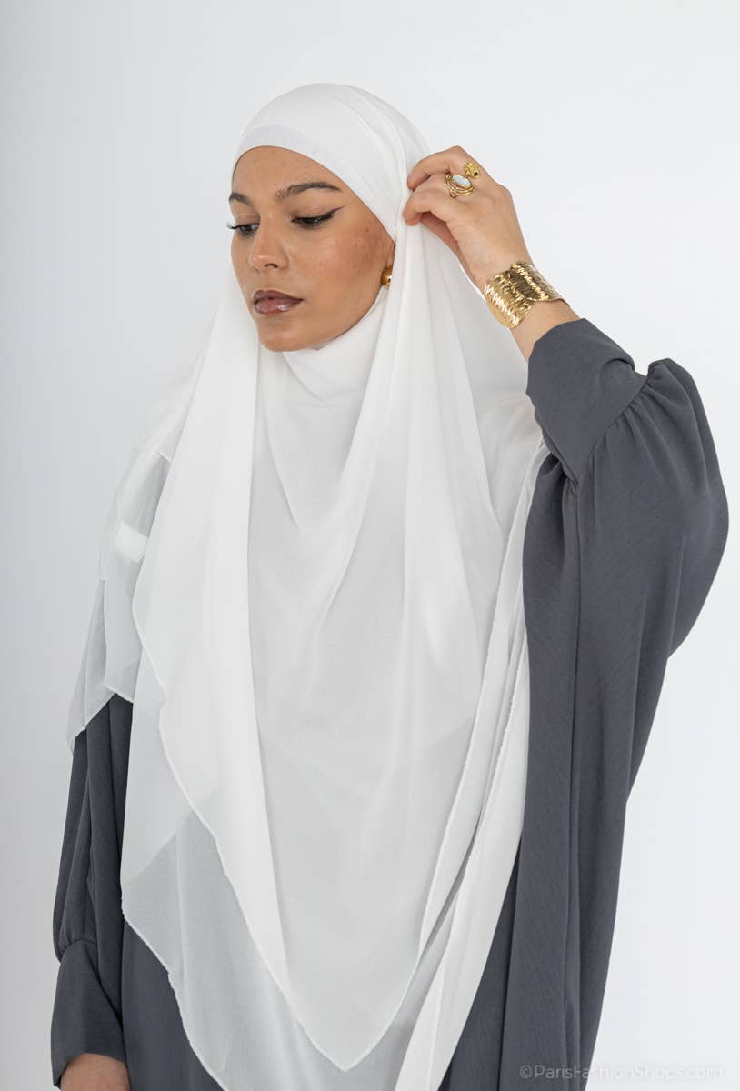 Khimar long en mousseline