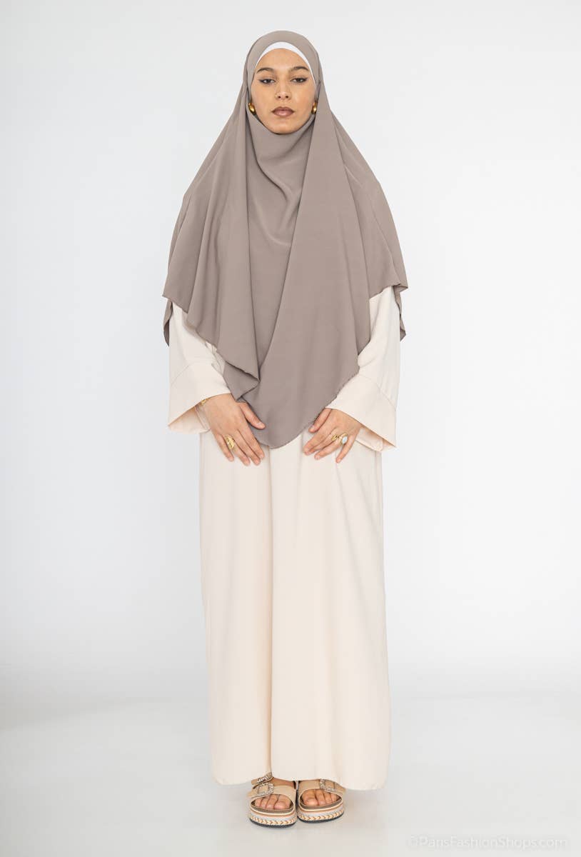 Khimar long en soie de médine