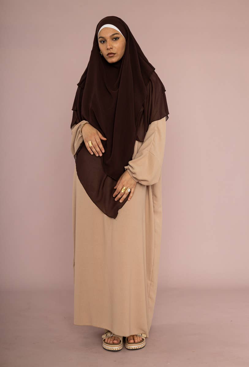 Khimar long en mousseline