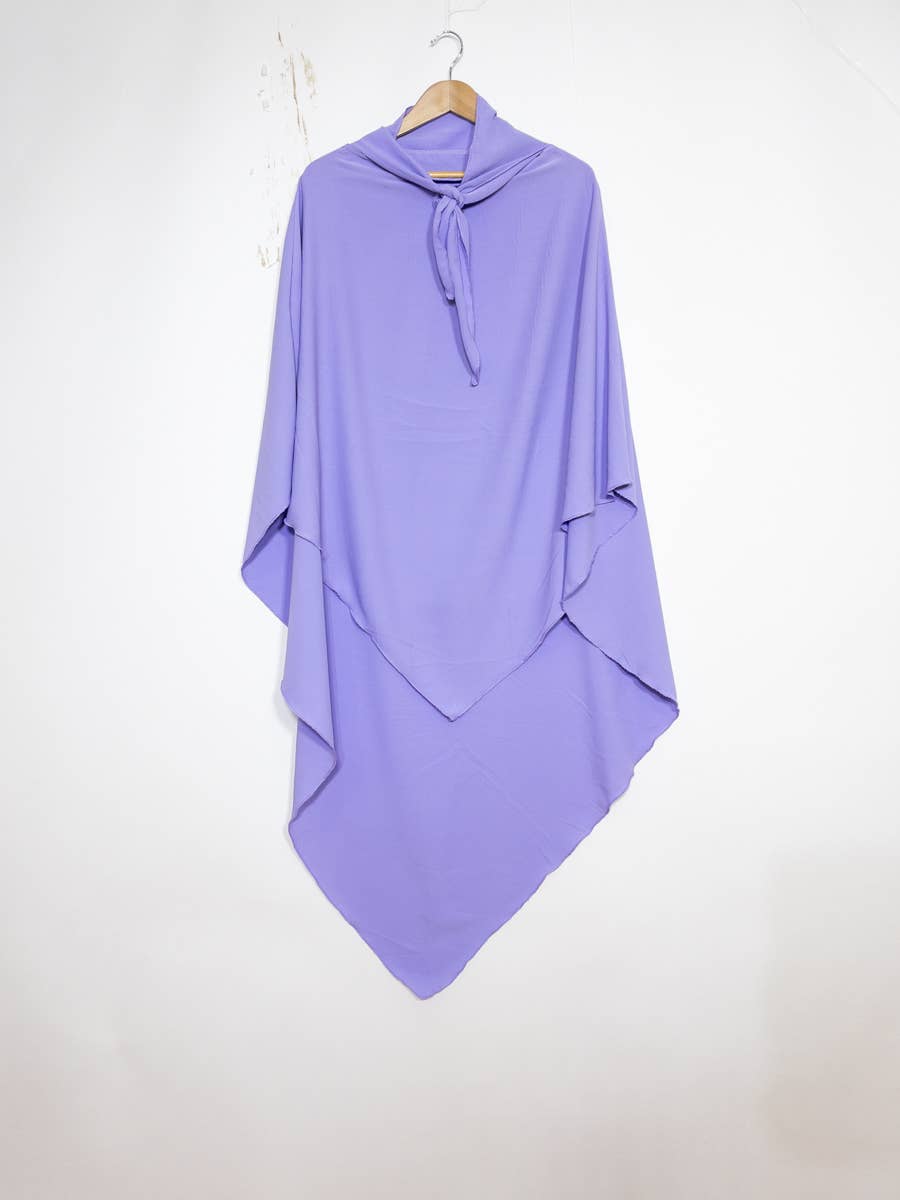 Khimar long en soie de médine