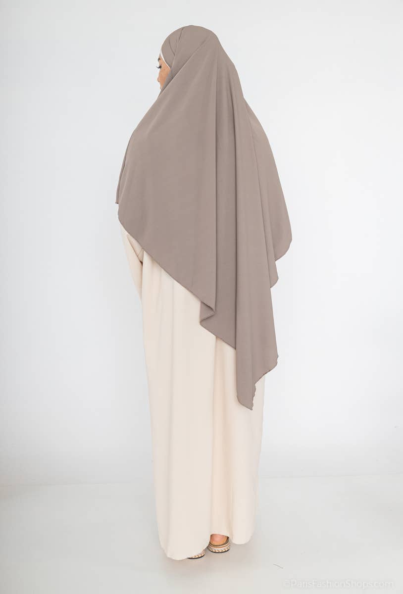 Khimar long en soie de médine