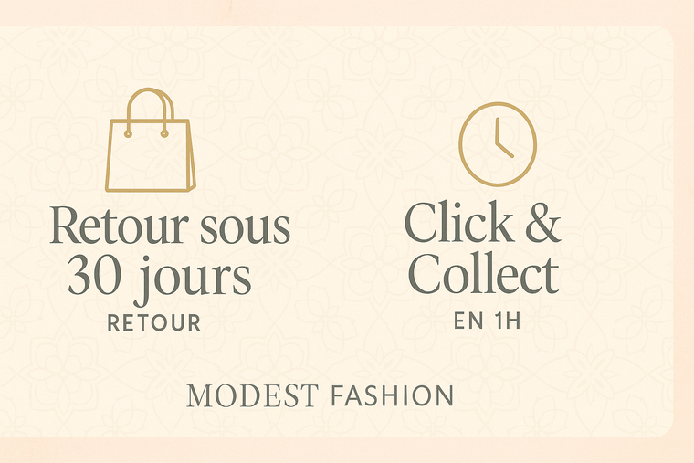 Retour sous 30 jours, click & collect en 1h